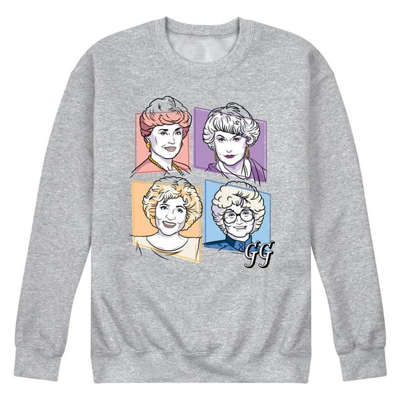 Golden Girls - Golden Girls Character Grid - Men's Crew Neck Fleece Pullover