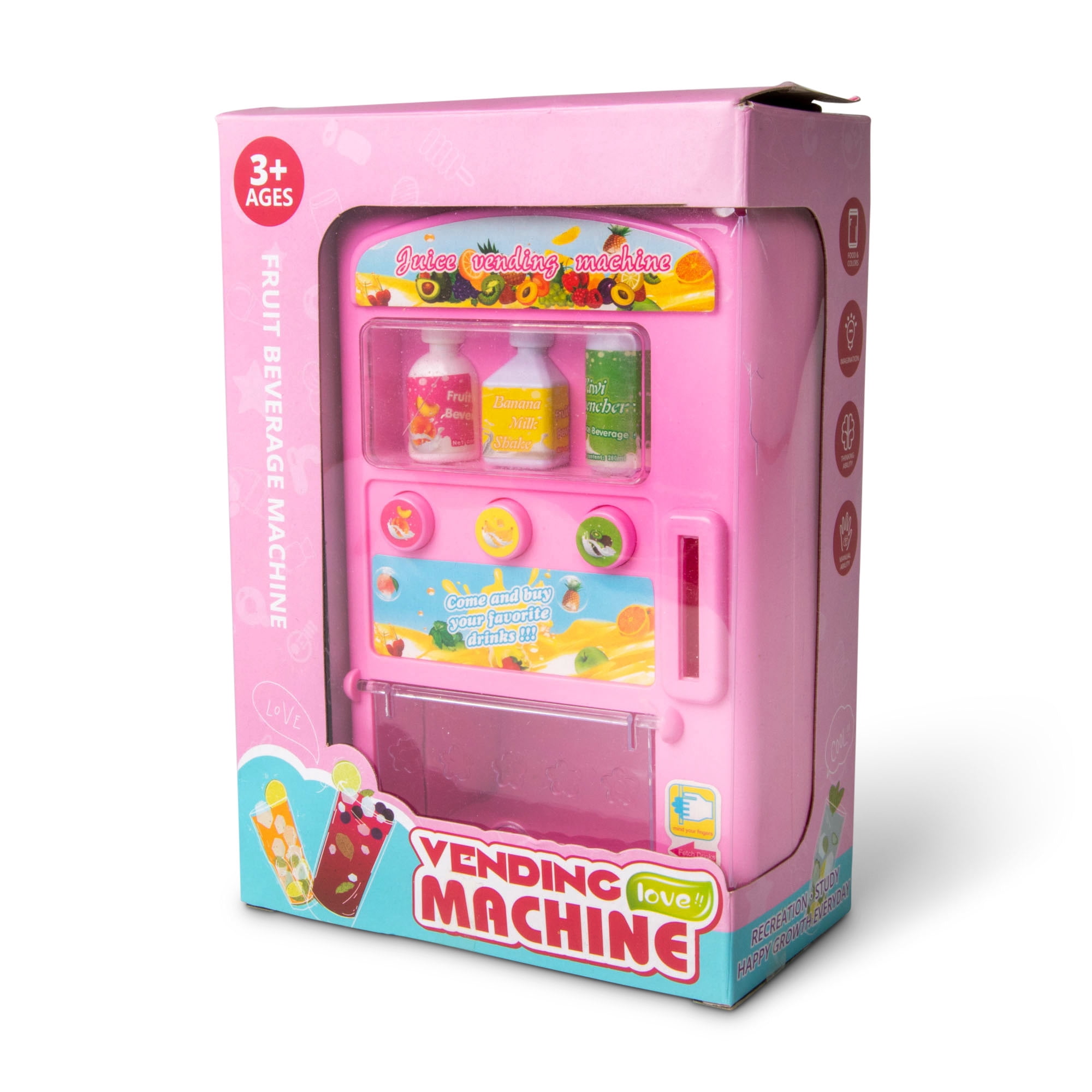 One for Fun Dinky Drinks Vending Machine, Pretend Play Drinks Dispenser Toy
