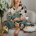 thumbnail image 6 of Vsdgher Abstract Dalmatian Art Pajamas Set Long Sleeve Sleepwear Womens Button Down Nightwear Pj Sets-Small, 6 of 7