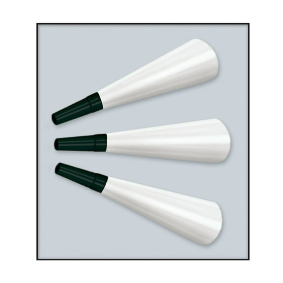 Beistle Club Pack of 100 White and Black New Year's Eve Legacy Foil Trumpet Horn Party Favors 9"