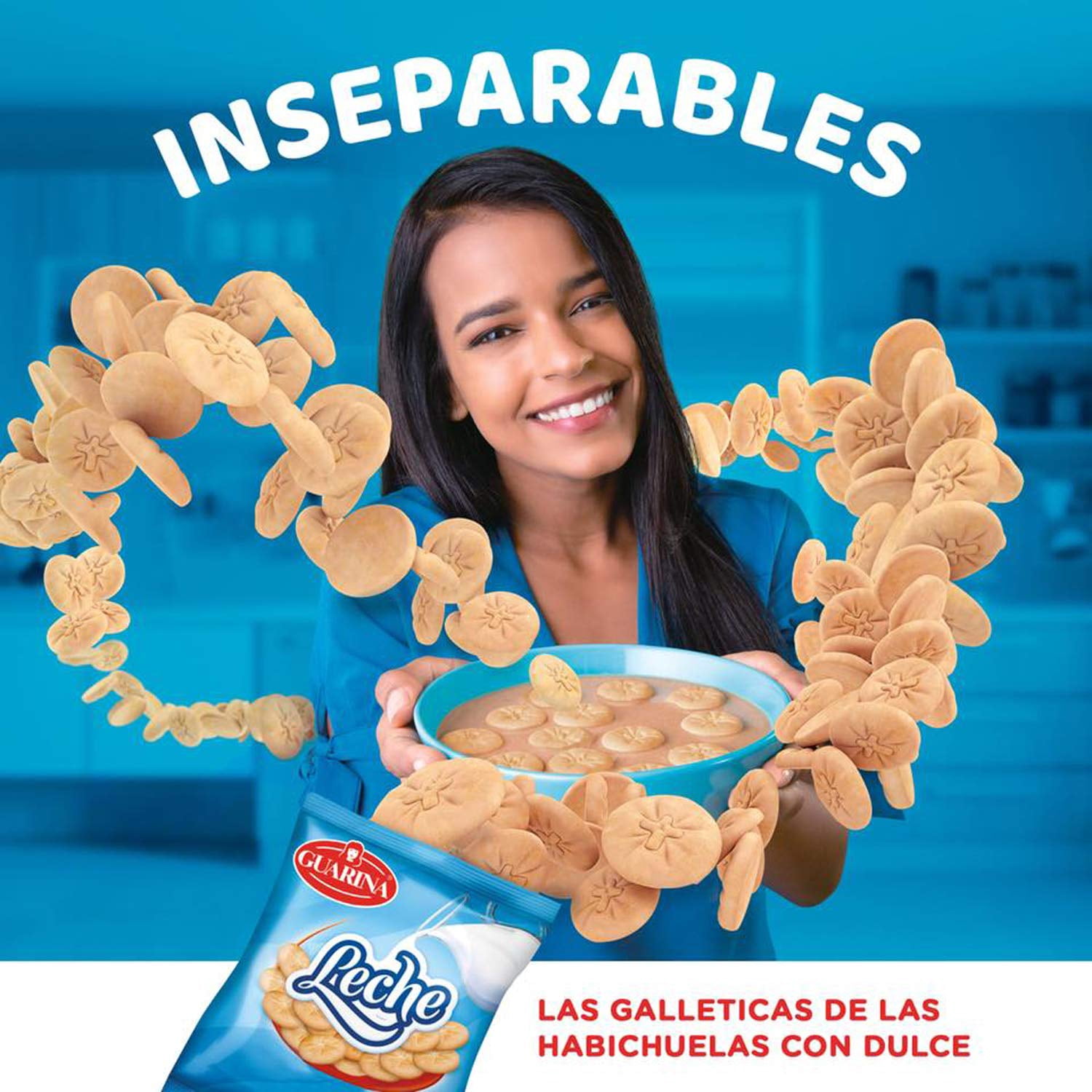 Guarina Galletas Dulces Ideal con Leche (Sweet Crackers) Contains: Wheat, Milk and Soy 1.40 oz (24 Pack)