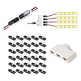 thumbnail image 1 of Paquete de 30 Conectores Enchufables de Doble Cable, Conectores de Cable LED de 3 VíAs Enchufables de 2/3/ Conectores de Cable de Bajo Voltaje, 1 of 5