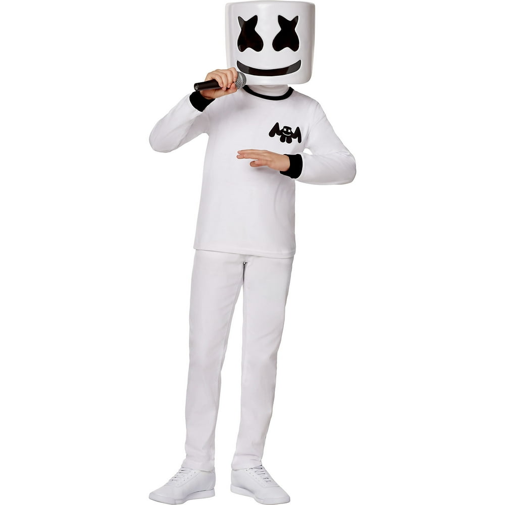 Inspirit Designs DJ Marshmello Halloween Costume for Kids, Fortnite