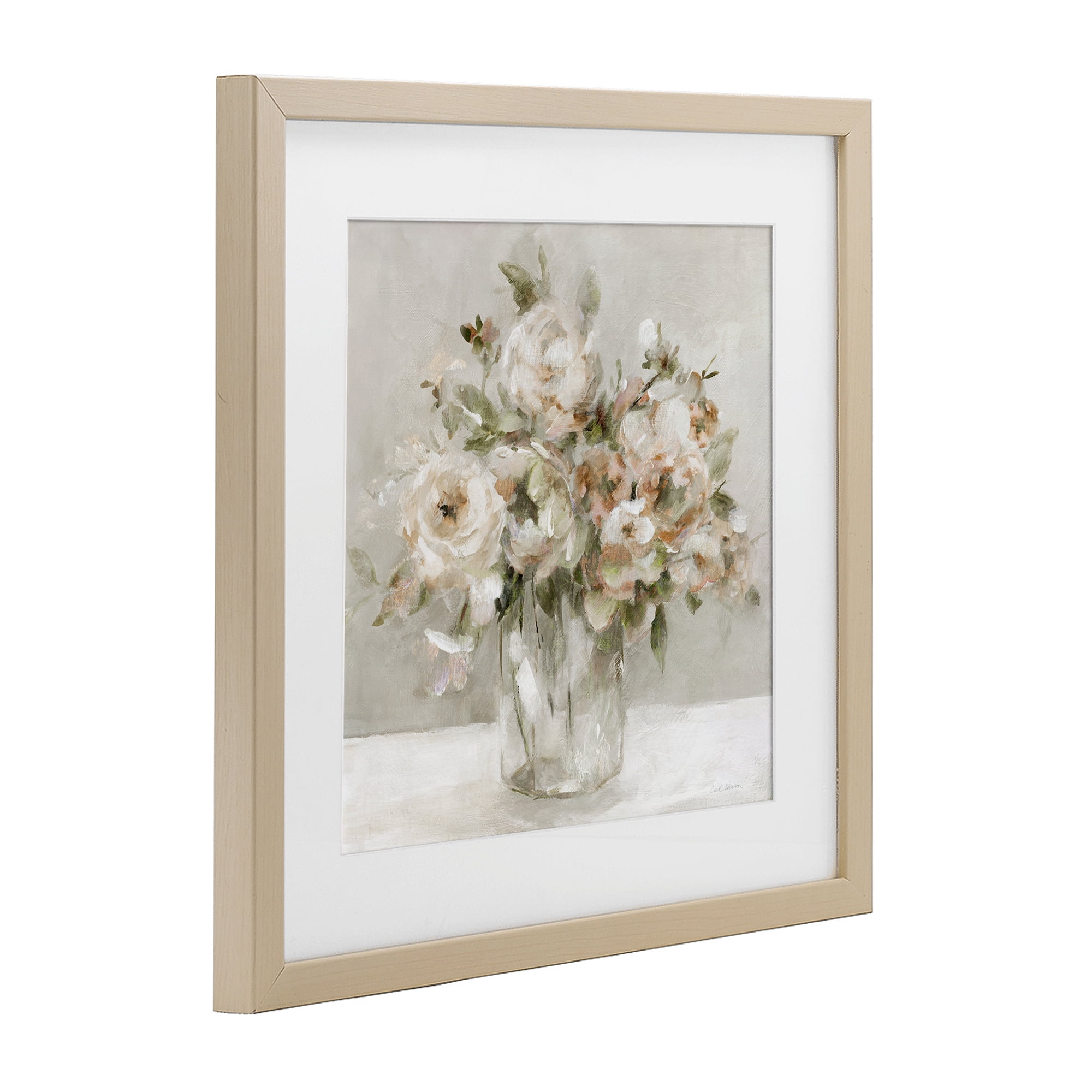 Stupell Industries Soft Neutral Floral Still Life Birch Framed Print Under Glass, design by Carol Robinson