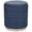 Dark Blue, variant on Aria Home Tessa Linen Cylinder Storage Ottoman Polyester Modern Style Home Décor, Light Blue