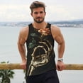 thumbnail image 6 of KLL Skeleton Hand Rose Butterfly Print Men's Muscle Gym Workout Stringer Tank Tops Bodybuilding Fitness T-Shirts Tank Tops Men-3X-Large, 6 of 7