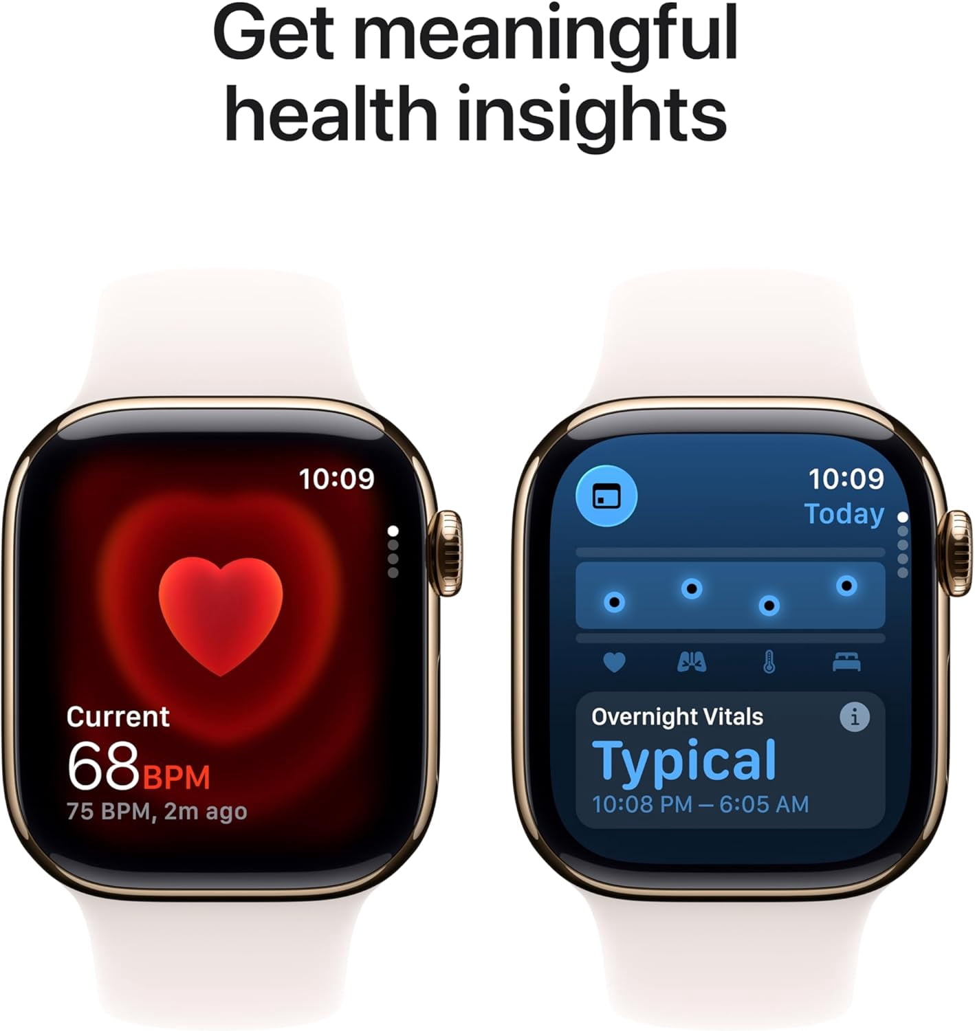 Apple Watch Series 11 [GPS + Cellular 46mm] Smartwatch with Gold Titanium Case with Light Blush Sport Band - M/L