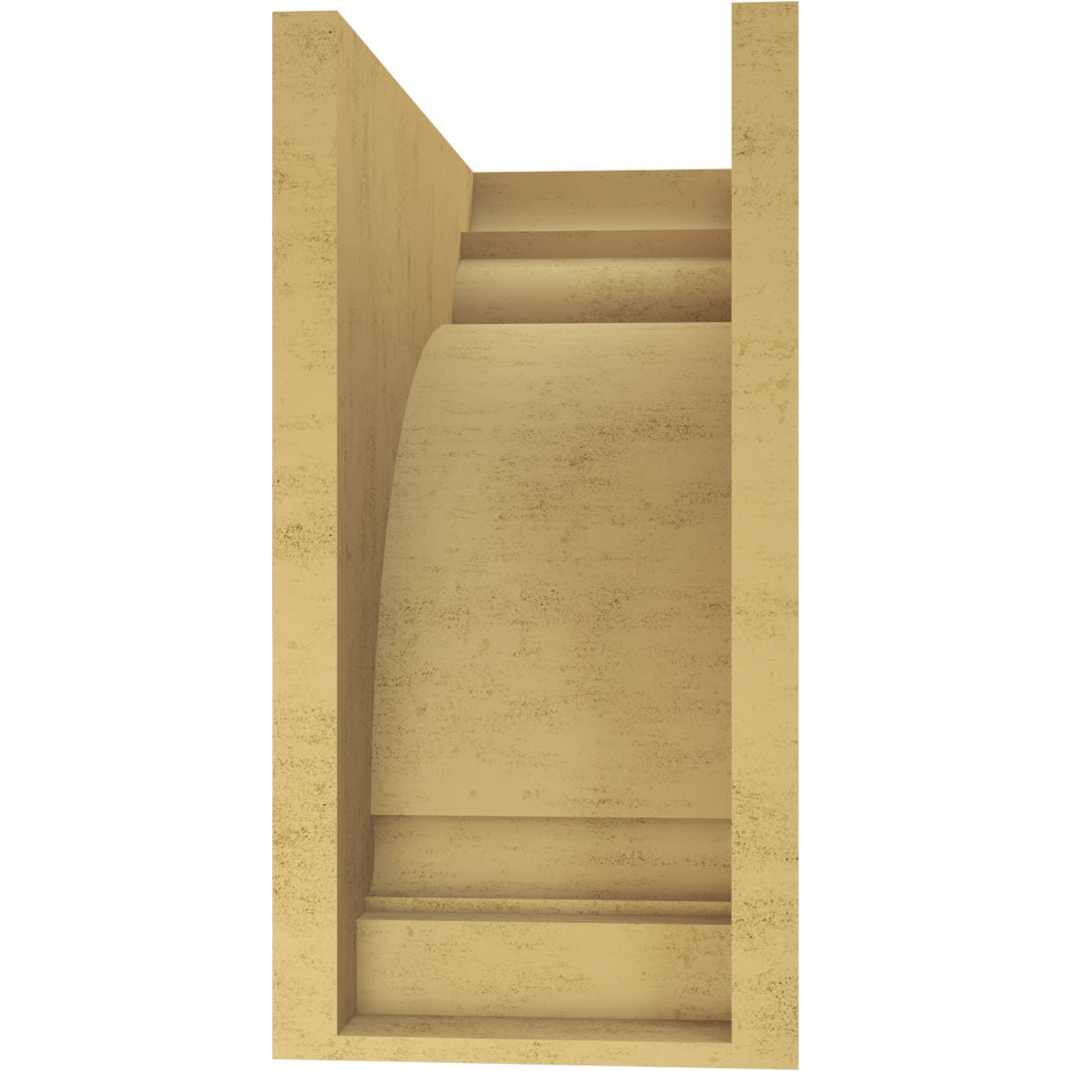 8"W x 16"D x 16"H Classic Hughes Rough Cedar Woodgrain TimberThane Corbel, Primed Tan