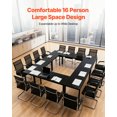 thumbnail image 2 of VEVOR Conference Table, Set of 6, 4.5 ft Office Meeting Table for 16 Person, Flexible Combination Desk Set, Modern Rectangle Meeting Desk with Metal Legs for Office, Conference Room, Easy Assembly, 2 of 9