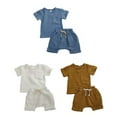 thumbnail image 2 of PEACNNG Organic Cotton Baby Clothes Set Summer Casual Tops Shorts For Boys Girls Set Unisex Toddlers 2 Pieces Kids Baby 90cm(18-24M), 2 of 5