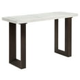 thumbnail image 5 of ACME Edwyn Marble and Wood Rectangular Sofa Table in White and Brown, 5 of 5