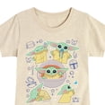 thumbnail image 3 of Star Wars - Grogu Stickers - Youth Girls Fitted Short Sleeve T-Shirt, 3 of 5
