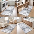 thumbnail image 3 of ICEANT 3'x8' Hallway Runner Rugs, Abstract Style Area rug with Non-Slip Backing, Washable Rug for Kitchen Entryway Bedroom Laundry Room, Black, 3 of 5