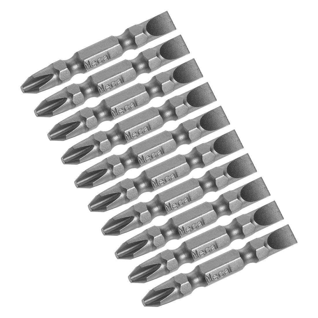 10pcs 1/4inch Hex Shank 50mm Length Screwdriver SL6/PH2