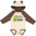 thumbnail image 3 of Inktastic Auntie's Little Avocado with Cute Baby Avocado Boys or Girls Long Sleeve Baby Bodysuit, 3 of 5
