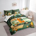 thumbnail image 2 of Catabedysis Modern Colorful Camper 7 Pieces Full Size Bedding Sets,Cartoon Camping Print Full Size Bed in a Bag For Boys,Multicolor,Polkadot Reversible, 2 of 7