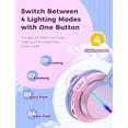 thumbnail image 2 of Auriculares Bluetooth iClever BTH12 para niños con LED 85H, color rosa, 2 of 7