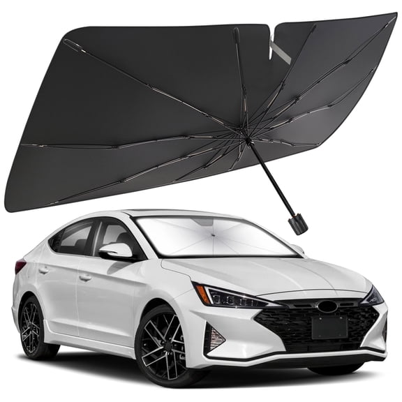 Windshield Sun Shade Umbrella for Hyundai Elantra 2011-2025, Foldable Car Umbrella Sunshade with UV Block Front Window Cover (Heat & Sun Protection)