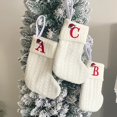 thumbnail image 2 of Medias de Navidad bordadas con 26 letras, alfabeto de copo de nieve, adorno de árbol de Navidad personalizado, regalo, decoración de vacaciones familiares, 2 of 4