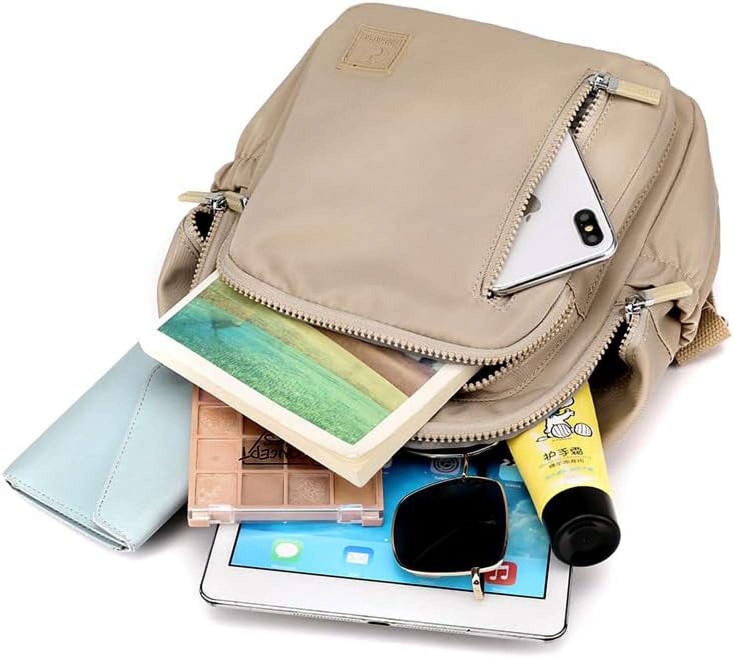 Euphrates Mini Waterproof Backpack Purse in Apricot photo 2