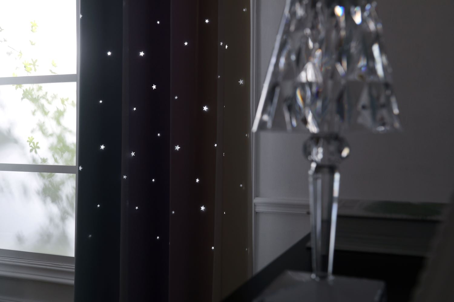 Anjee Blackout Curtains for Kids Girls Bedroom 2 Panel Curtains,Star Curtain Dual Layer Curtains with Sheer, 52" x 63",Blue Purple Yellow