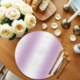 thumbnail image 2 of Light Purple White Round Placemats Set of 8 for Dinning Tables,Heat-proof Braided Table Mats 13 Inch,Gradient Solid Stripes Geometric Washable Place Mat for Kitchen Restaurant Party Table Decor, 2 of 9