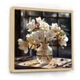 thumbnail image 2 of Designart "Elegance In White And Gold Hydrangea" Hydrangea Floater Framed Canvas Art Print, 2 of 5