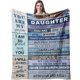 thumbnail image 1 of LHSHID to My Daughter Gifts Blanket Daughter Gift from Mom/Dad Blankets Gifts for Grown Daughter Daughter Gifts from Mother/Father Mothers Day Birthday Gift Ideas for Daughter 30"x40", 1 of 7