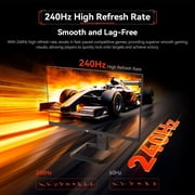 Titan army P2510S PLUS 24.5 Inch Gaming Monitor, 240Hz 1440P QHD(2560×1440), Fast IPS, 240Hz, 1ms, Adaptive Sync, 123% sRGB HDR - Black