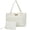 white, variant on Lightweight Puffy Tote Bag for Women with Laptop Sleeve, Waterproof Multifunctional Handbag for Travel, Work, Gym & School, 15.6 in Compartment, Luggage Strap, Black