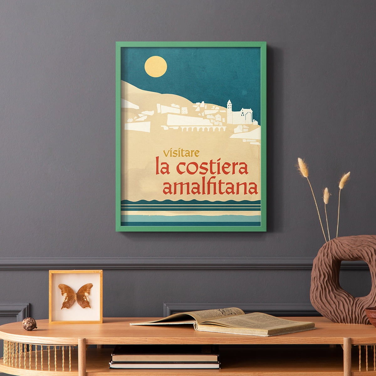 Summer Abroad IV Framed Print in Green Solid Wood Framed Print No Nail Hanging
