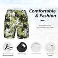 thumbnail image 4 of Kdxio Hawaii Palms Print Men's Swim Trunks with Compression Liner 7 Inch Inseam Quick Dry Swim Shorts, 4 of 7