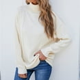 thumbnail image 6 of Herrnalise Women's Knitted Crop Tops Fashion Women Solid Color Long Sleeve Pullove Round Neck Shirt Sweater Tops Pullover Jumper Sweaters, 6 of 9