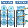 thumbnail image 4 of Soporte para botellas de agua LIANTRAL, 5 galones, 3 niveles, acero negro, 4 of 7
