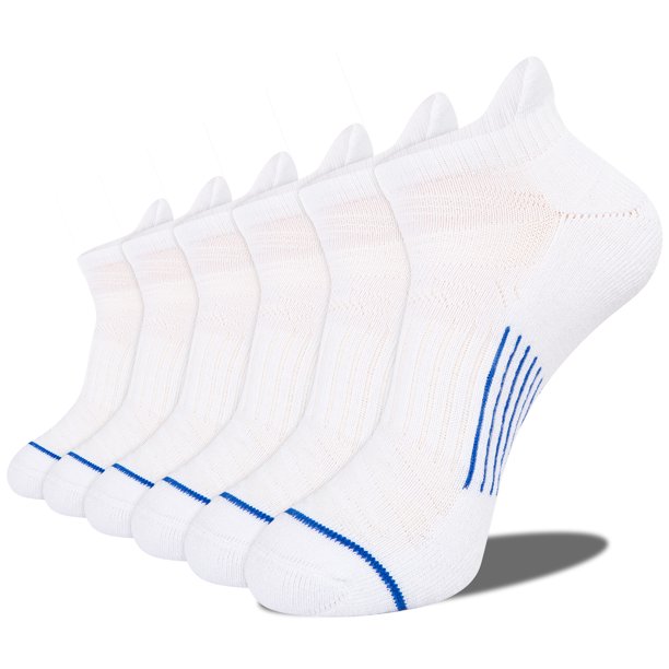 EALLCO Mens Ankle Socks Low Cut Cushioned Socks for Men Breathable 6 ...