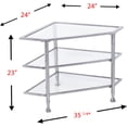 thumbnail image 3 of Southern Enterprises Jumpluff Metal/Glass Corner TV Stand for TVs up to 33.25", 3 of 9
