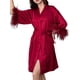 thumbnail image 3 of VISgogo Vestido de Dormir para Mujer, Pijama de Noche de Cintura Alta de Color Sólido de Terciopelo Ropa de baño para el baño VISgogo  moda, 3 of 8