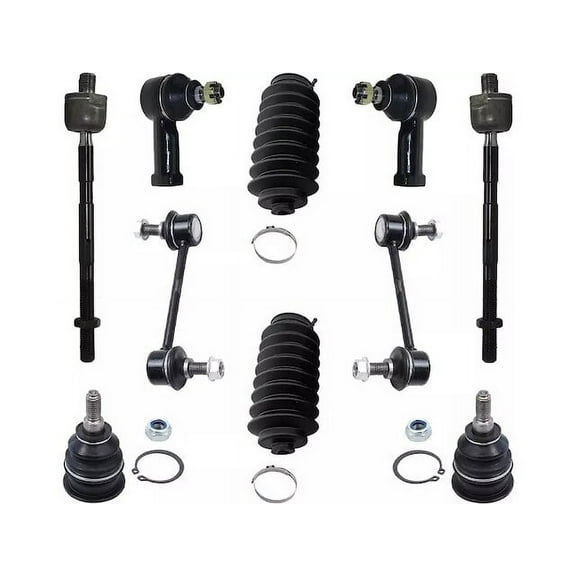 Front Ball Joint Sway Bar Link Tie Rod End Kit - Compatible with 1995 - 1998 Eagle Talon 1996 1997