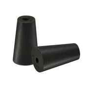 Uxcell 10mm to 15mm w Hole Rubber Tapered Plug for Lab Home Black 20 Pack