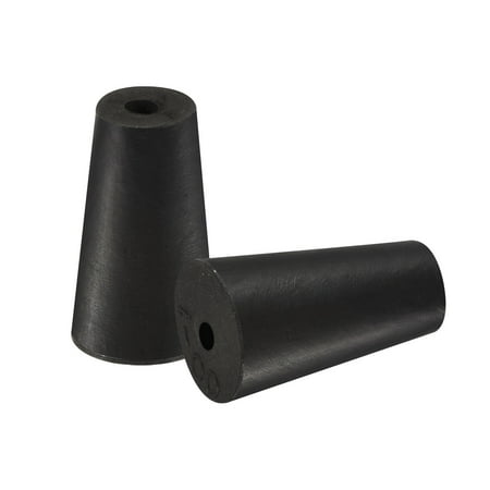 Uxcell 10mm to 15mm w Hole Rubber Tapered Plug for Lab Home Black 20 Pack