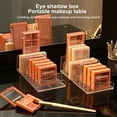 thumbnail image 3 of TNOBHG Makeup Storage Rack Multi-compartment Transparent Eyeshadow Palette Storage Rack Capacity Cosmetic Organizer for Bathroom Dorm Vanity Table Eyeshadow, 3 of 8