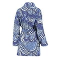 thumbnail image 2 of Pigeon Floral Bohemian Pattern Women Bathrobe One Size Univeral Fits Fashion Lightweight Plush Fleece Long Robe For Women, 2 of 3