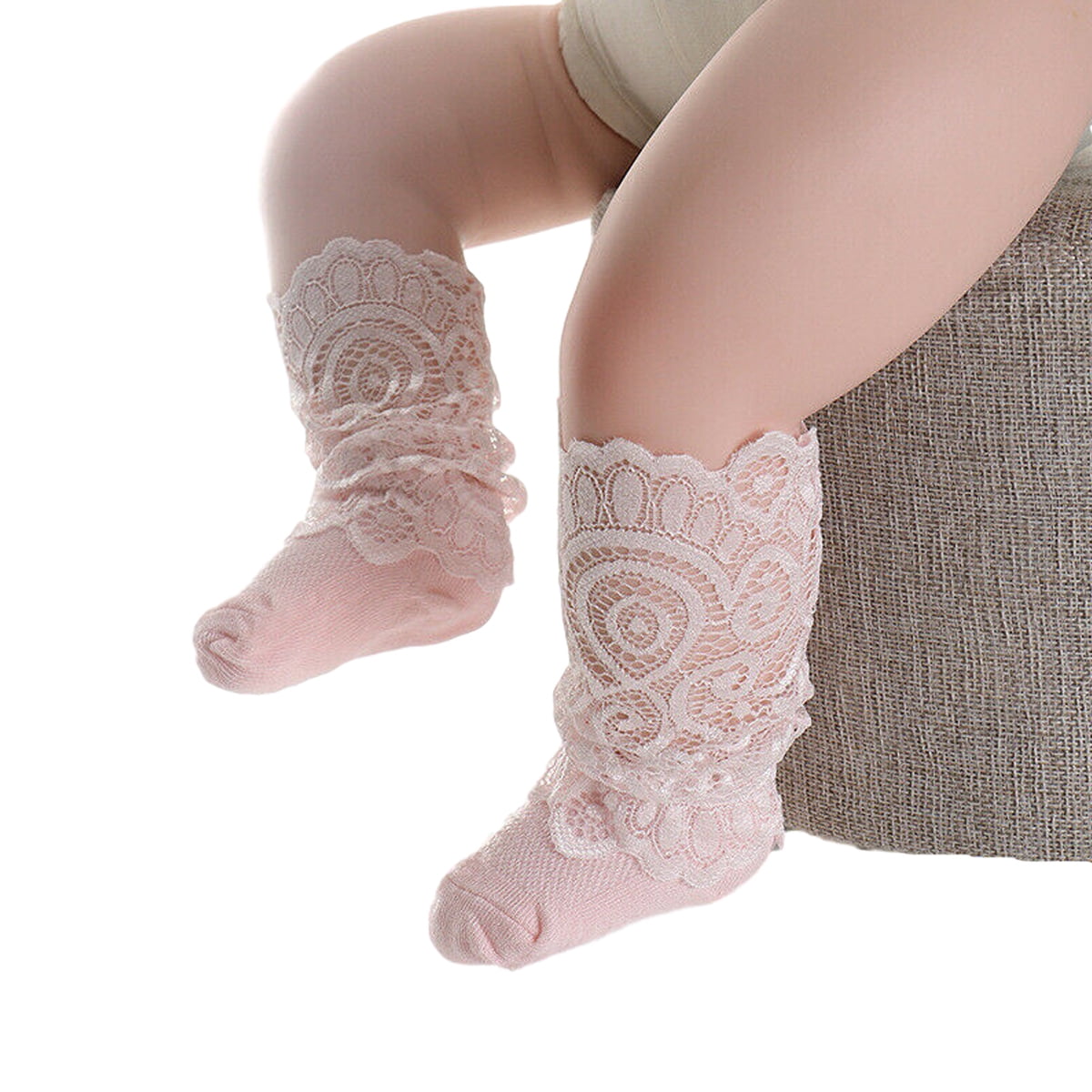 baby girl black knee high socks