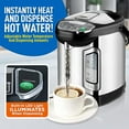 thumbnail image 3 of NutriChefKitchen Electric Water Boiler and Warmer - 3L/3.17 Qt Stainless Steel Electric Hot Water Dispenser w/ Rotating Base, Auto Shut Off, Safety Lock, Instant Heating for Coffee & Tea (NCHUB13), 3 of 8