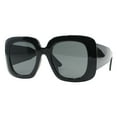 thumbnail image 2 of Womens Square Fashion Sunglasses Oversized Thick Frame UV 400 Black, 2 of 4