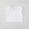 thumbnail image 1 of LYMAYTER Women's Square Collar Tank Summer Tight Ribbed Crop Tops Casual Basic Shirt for S-L, 1 of 10