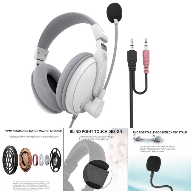 Auriculares para juegos con cable perfke 3,5 mm en oreja para profesionales