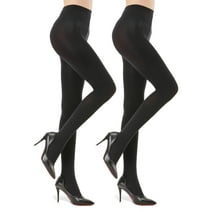 G&Y 2 Pairs Semi Opaque Tights for Women - 70D Microfiber Control Top Pantyhose