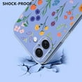 thumbnail image 6 of Compatible with iPhone 16 Plus Case Clear with Flower Design, Cute Soft Silicone TPU Floral Aesthetic Women Girls Transparent Protective Shockproof Anti-Scratch Anti-Yellow Phone Cover, B, 6 of 9