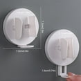 thumbnail image 4 of Toothbrush Holder Wall Mounted Electric Toothbrush Rack Free-punching Plastic Bathroom Organizer, 4 of 9